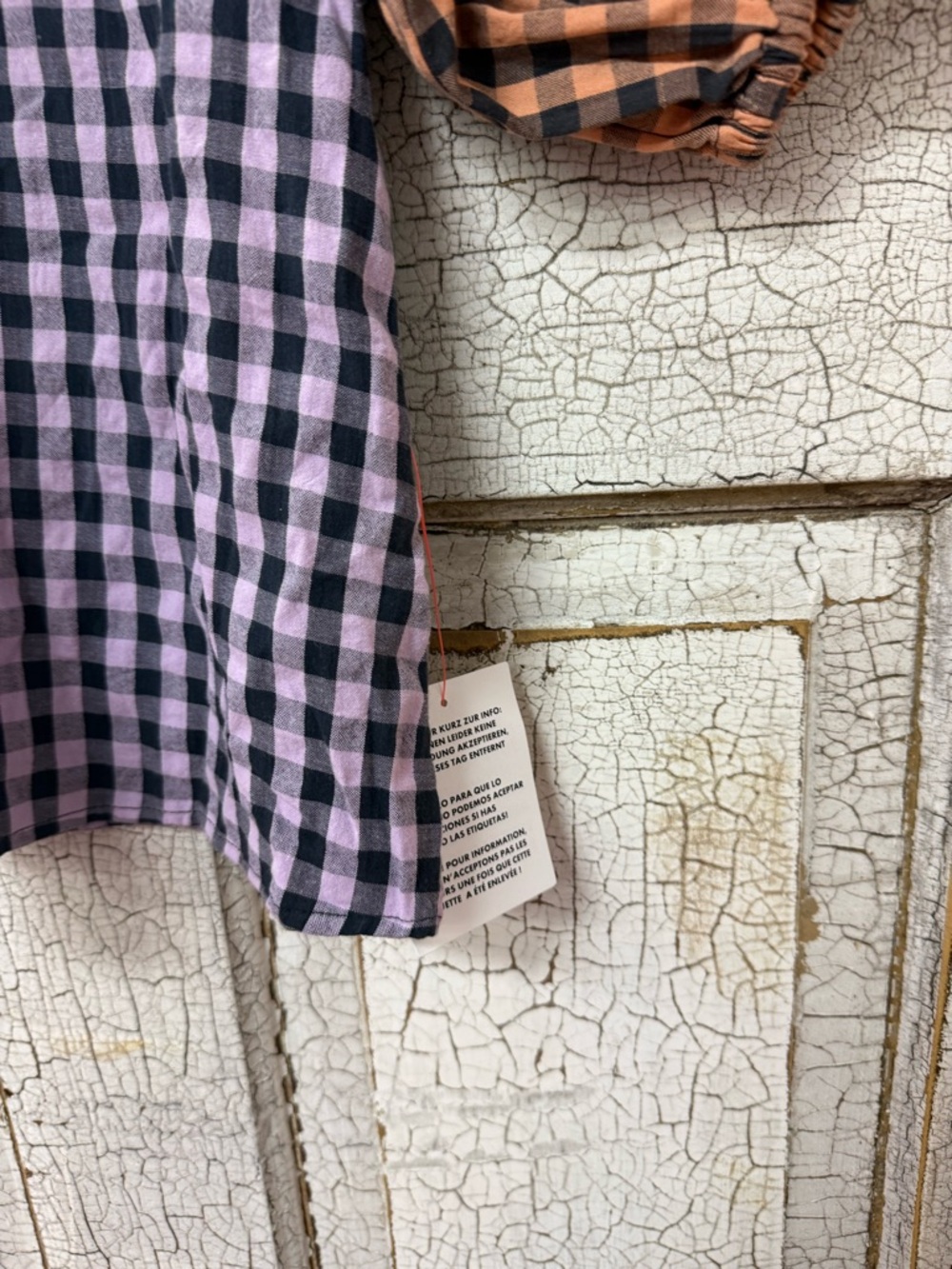 ASOS DESIGN Mixed Gingham Mini Dress Puff Sleeve Cottagecore Size 0 NWT - Picture 6 of 8